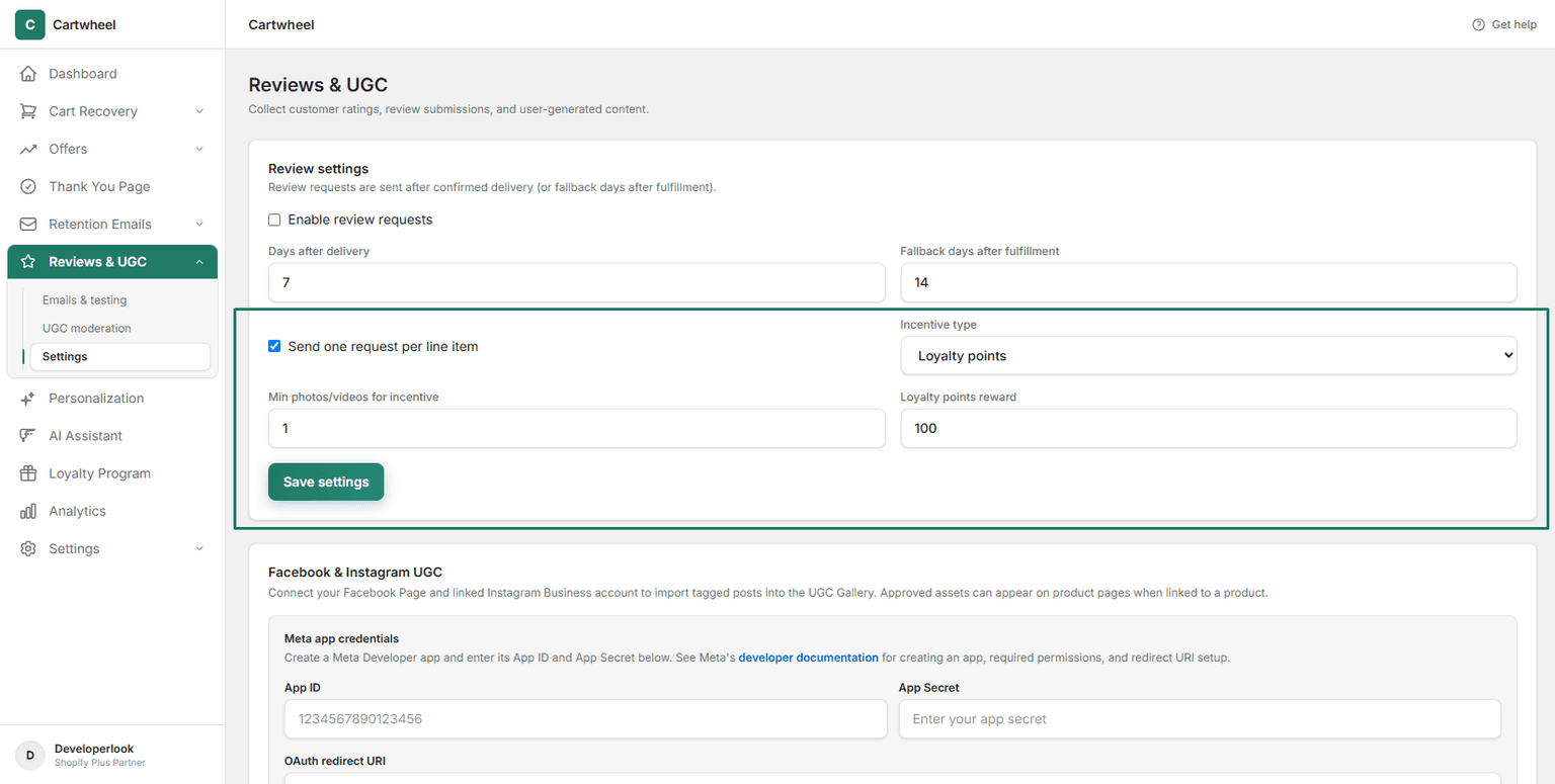 Connecting review rewards with the loyalty program