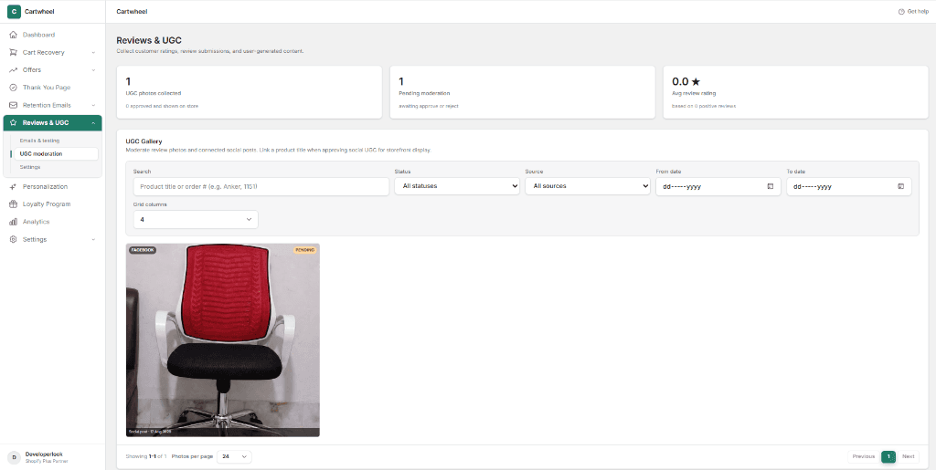 Cartwheel Reviews & UGC Moderation Gallery Overview