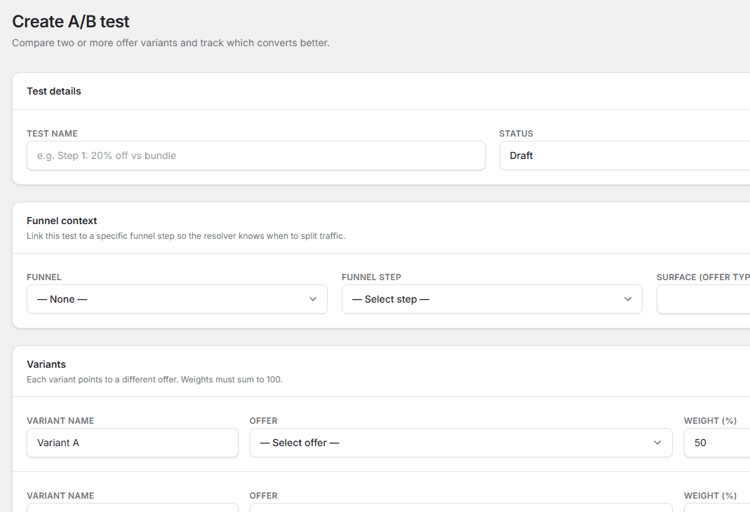 A/B Testing preview