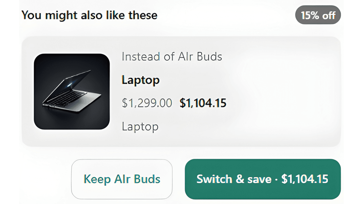 Cartwheel checkout upsell bundle offer with tablet product showcase