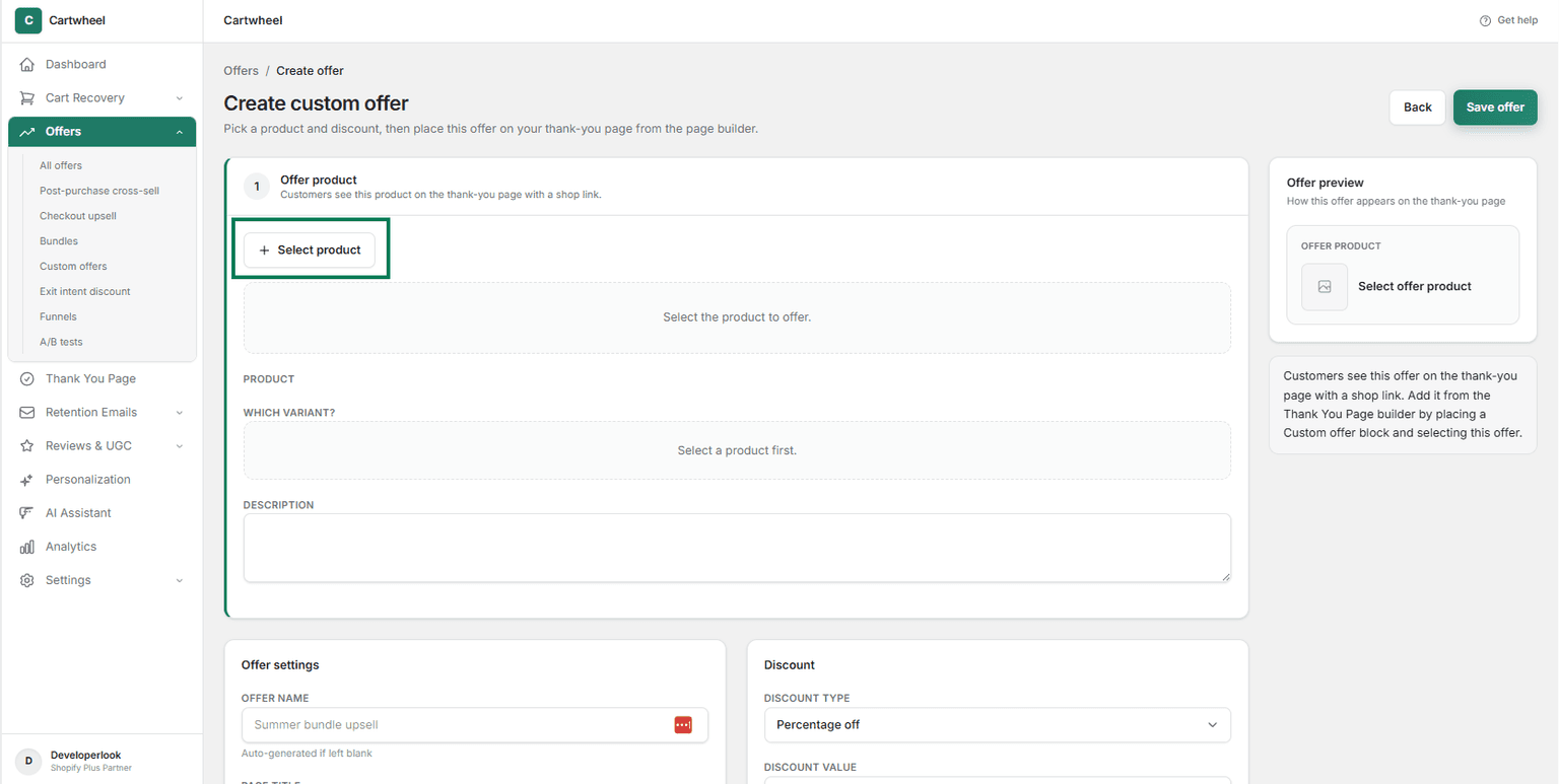 Product selection modal with search and category filters